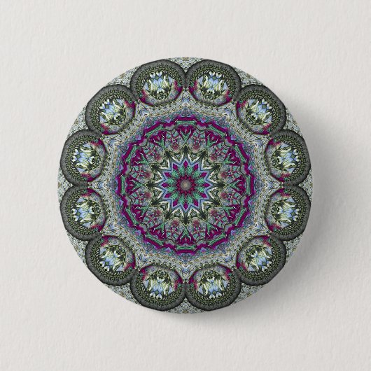 tin - Paisley Print Ronde Button 5,7 Cm (Voorkant)