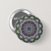 tin - Paisley Print Ronde Button 5,7 Cm (Voorkant /achterkant)