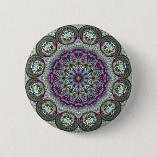 tin - Paisley Print Ronde Button 5,7 Cm