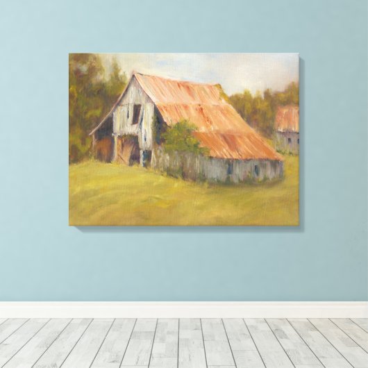 Tin Roof Barn Canvas Afdruk (Insitu (Houten vloer))