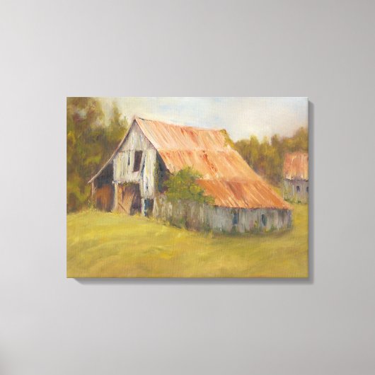 Tin Roof Barn Canvas Afdruk (Voorkant)