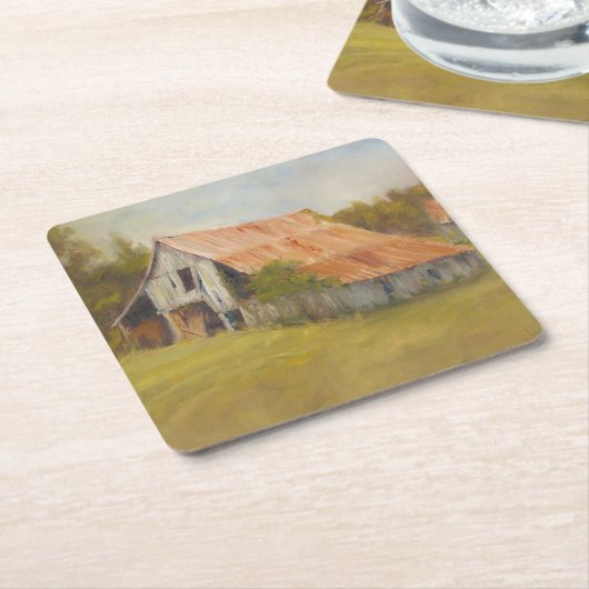 Tin Roof Barn Kartonnen Onderzetters (Schuin)