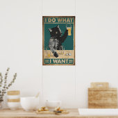  Tin Sign, Retro Metal, IK DOE WAT IK WIL Poster (Keuken)