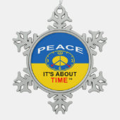 Tin Sneeuwvlok Kerstversiering Ornament (Voorkant)