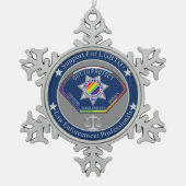 Tin Sneeuwvlok Ornament (Voorkant)