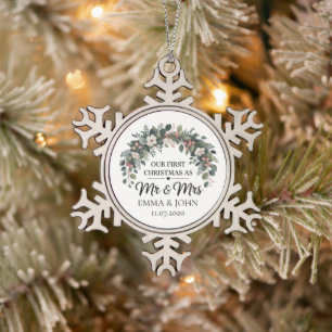 TIN SNEEUWVLOK ORNAMENT
