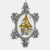Tin Sneeuwvlok Ornament/Kerststal Ornament (Links)