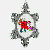 Tin Sneeuwvlok Ornament/Sinterklaas Ornament (Links)