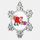 Tin Sneeuwvlok Ornament/Sinterklaas Ornament (Rechts)