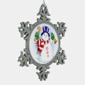 Tin Sneeuwvlok Ornament/Sneeuwman Ornament (Links)