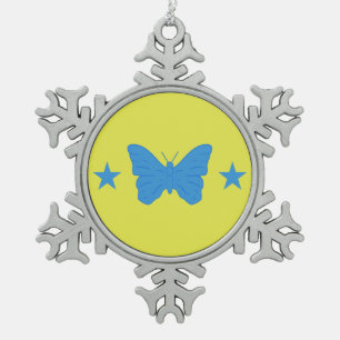 Tin Sneeuwvlokker Ornament met Bady Bassit Vlag
