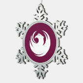 Tin Sneeuwvlokkerhangertje met Phoenix Stadsvlag Sneeuwvlok Ornament (Rechts)