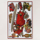 TIN SPEELGOED BRANDWEERWAGENS EN MEER LEGPUZZEL (Verticaal)