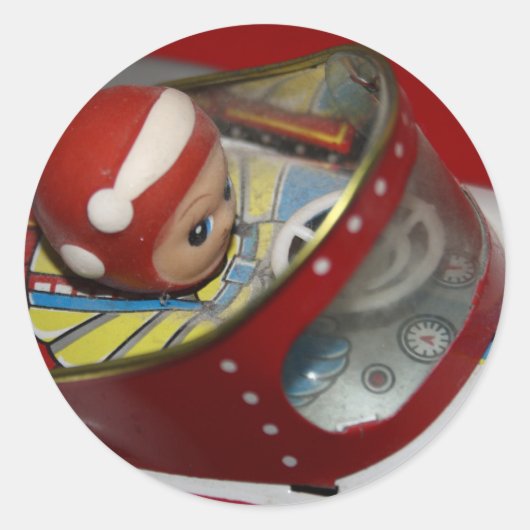 Tin Speelgoed Space / Raketschip Stickers (Voorkant)