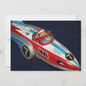 Tin Speelgoed Space/Rocket Ship Invitation Kaart (Voorkant)
