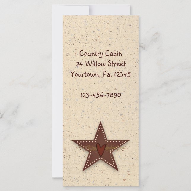 Tin Star Kaart Book Mark (Voorkant)
