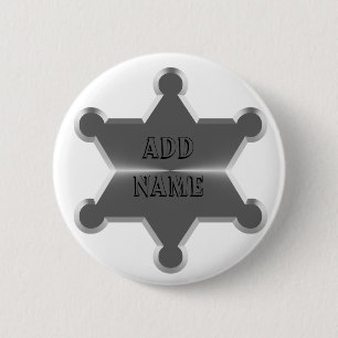 Tin Star Sheriff Ronde Button 5,7 Cm