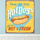 tin-teken - Hete Honden Canvas Afdruk (Insitu (Houten vloer))