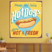 tin-teken - Hete Honden Canvas Afdruk (Insitu (Woonkamer))