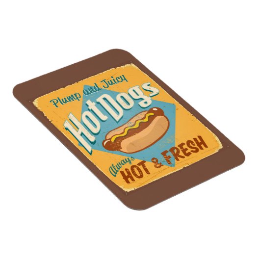  tin-teken - Hete Honden Magneet (Rechterzijde)