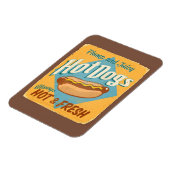 tin-teken - Hete Honden Magneet (Linkerzijde)