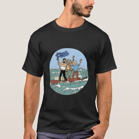 Tin-Tin Zee Adventure met Captain Haddock T-shirt (Voorkant)