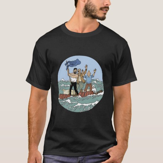 Tin-Tin Zee Adventure met Captain Haddock T-shirt (Voorkant)