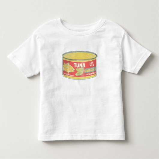 Tin tonijn Ingeblikte vis retro Kinder Shirts (Voorkant)