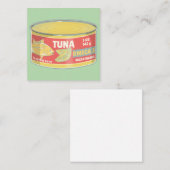 Tin tonijn Ingeblikte vis retro Notitiekaartje (Voorkant / Achterkant)