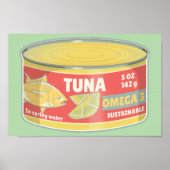 Tin tonijn Ingeblikte vis retro Poster (Voorkant)