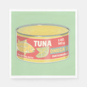 Tin tonijn Ingeblikte vis retro Servet (Voorkant)