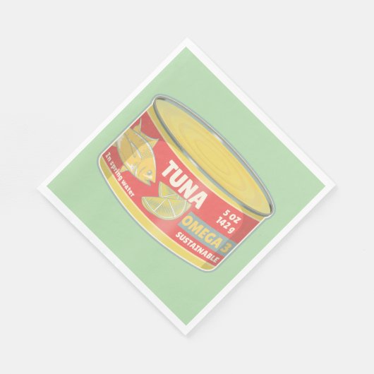 Tin tonijn Ingeblikte vis retro Servet (Hoek)