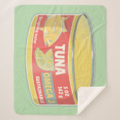 Tin tonijn Ingeblikte vis retro Sherpa Deken (Voorkant)