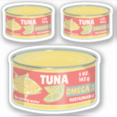 Tin tonijn Ingeblikte vis retro Sticker (Voorkant)