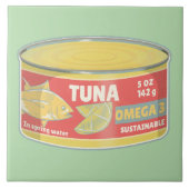 Tin tonijn Ingeblikte vis retro Tegeltje (Voorkant)