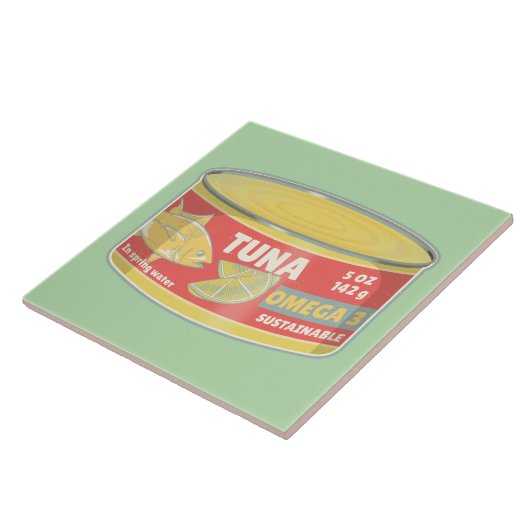 Tin tonijn Ingeblikte vis retro Tegeltje (Zijkant)