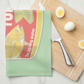 Tin tonijn Ingeblikte vis retro Theedoek (Quarter Fold)