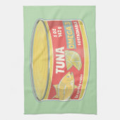 Tin tonijn Ingeblikte vis retro Theedoek (Verticaal)