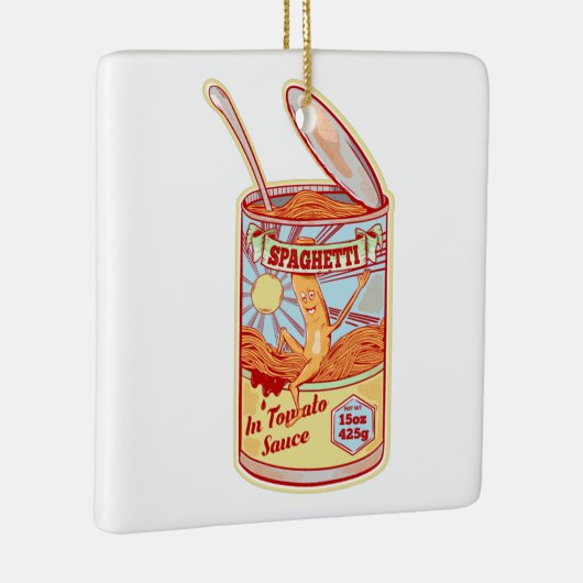 Tin van conserven van Spaghetti Keramisch Ornament (Rechts)
