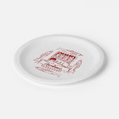 Tin van sardines papieren bordje (Gekanteld)