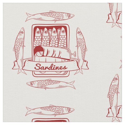Tin van sardines voor de pop stof (Close Up)