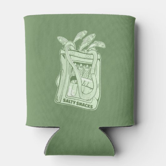 Tin van sardines zoute snack blikjeskoeler (Achterkant)