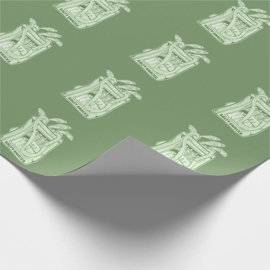 Tin van sardines zoute snack cadeaupapier (Hoek)