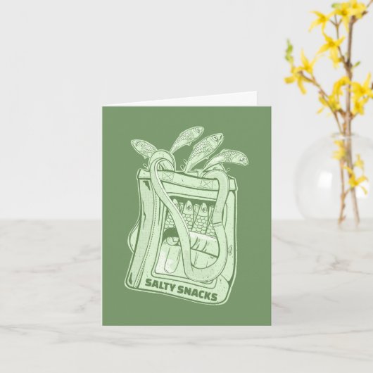 Tin van sardines zoute snack kaart (Gele Bloem)