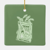 Tin van sardines zoute snack keramisch ornament (Achterkant)