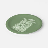 Tin van sardines zoute snack papieren bordje (Gekanteld)