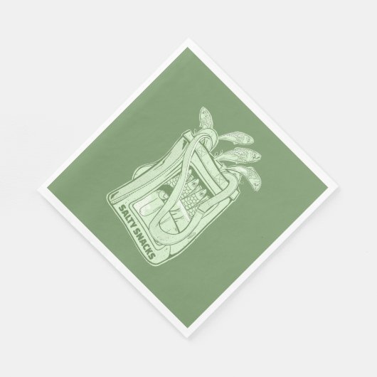 Tin van sardines zoute snack servet (Hoek)