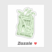 Tin van sardines zoute snack sticker (Vel)