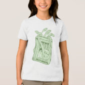 Tin van sardines zoute snack Tri-Blend shirt (Voorkant)