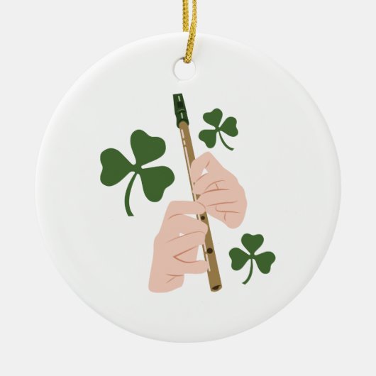 Tin Whistle Keramisch Ornament (Voorkant)